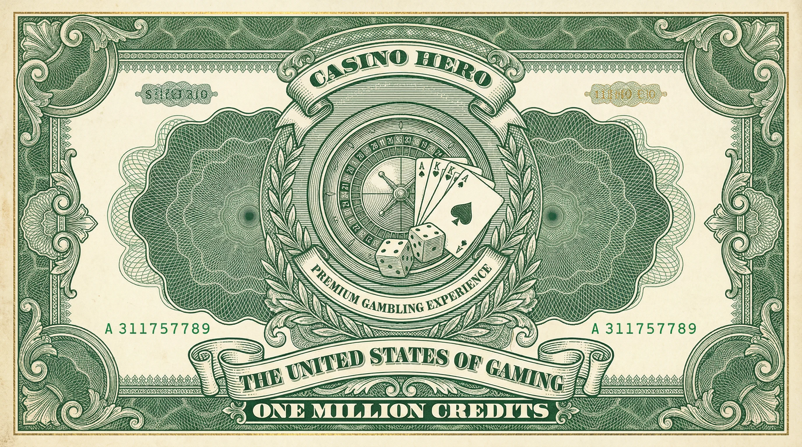 Sportium Casino Bet banner principal con juegos de casino estilo billete de dólar